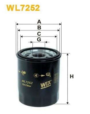 WIX FILTERS wl7252 -  Фильтр масляный двигателя